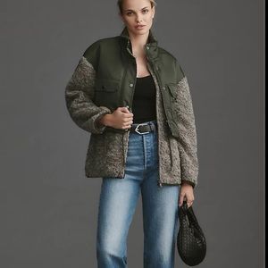 Anthropologie Green and Gray Jacket